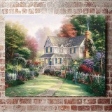 Victorian Garden II HD Canvas Print Home Decor Paintings Wall Art Pictures