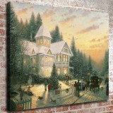 Victorian Christmas HD Canvas Print Home Decor Paintings Wall Art Pictures