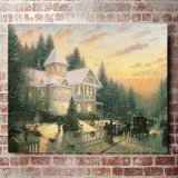 Victorian Christmas HD Canvas Print Home Decor Paintings Wall Art Pictures