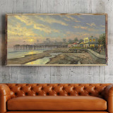 Capitola Sunset HD Canvas Print Home Decor Paintings Wall Art Pictures