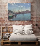 Fisherman Wharf Marina HD Canvas Print Home Decor Paintings Wall Art Pictures