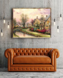 Lamplight Lane HD Canvas Print Home Decor Paintings Wall Art Pictures