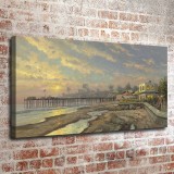 Capitola Sunset HD Canvas Print Home Decor Paintings Wall Art Pictures