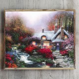 Evening At Swanbrooke Cottage Thomashire HD Canvas Print Home Decor Paintings Wall Art Pictures