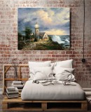 A Light In The Storm HD Canvas Print Home Decor Paintings Wall Art Pictures