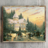 Victorian Christmas HD Canvas Print Home Decor Paintings Wall Art Pictures