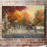 Autumn on Mackinac Island HD Canvas Print Home Decor Paintings Wall Art Pictures