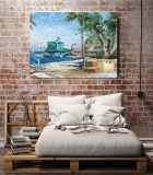 Catalina Rosie On The Pier HD Canvas Print Home Decor Paintings Wall Art Pictures