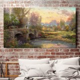 Cobblestone Evening HD Canvas Print Home Decor Paintings Wall Art Pictures