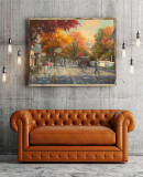 Autumn on Mackinac Island HD Canvas Print Home Decor Paintings Wall Art Pictures