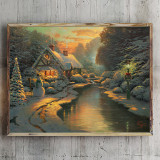 Christmas Evening HD Canvas Print Home Decor Paintings Wall Art Pictures