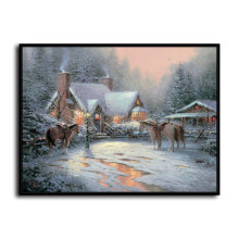 A Christmas Welcome HD Canvas Print Home Decor Paintings Wall Art Pictures