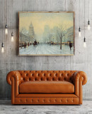 Blue Boulevard HD Canvas Print Home Decor Paintings Wall Art Pictures