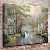 Hometown Evening HD Canvas Print Home Decor Paintings Wall Art Pictures