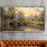 Cobblestone Evening HD Canvas Print Home Decor Paintings Wall Art Pictures