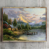 Lakeside Hideaway HD Canvas Print Home Decor Paintings Wall Art Pictures