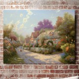 Cobblestone Village HD Canvas Print Home Decor Paintings Wall Art Pictures