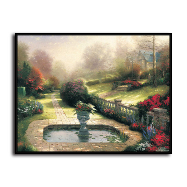 Gardens Beyond Autumn Gate HD Canvas Print Home Decor Paintings Wall Art Pictures