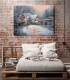 A Christmas Welcome HD Canvas Print Home Decor Paintings Wall Art Pictures