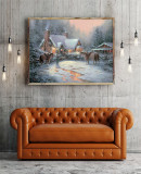 A Christmas Welcome HD Canvas Print Home Decor Paintings Wall Art Pictures