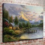 Lakeside Hideaway HD Canvas Print Home Decor Paintings Wall Art Pictures