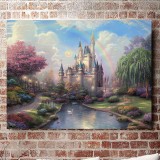 A New Day at the Cinderella Castle HD Canvas Print Home Decor Paintings Wall Art Pictures