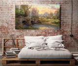 Cobblestone Evening HD Canvas Print Home Decor Paintings Wall Art Pictures