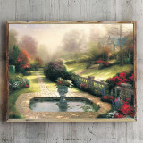 Gardens Beyond Autumn Gate HD Canvas Print Home Decor Paintings Wall Art Pictures