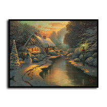 Christmas Evening HD Canvas Print Home Decor Paintings Wall Art Pictures