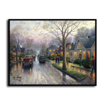 Hometown Christmas HD Canvas Print Home Decor Paintings Wall Art Pictures