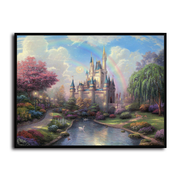 A New Day at the Cinderella Castle HD Canvas Print Home Decor Paintings Wall Art Pictures