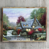 The Miller Cottage Thomashire HD Canvas Print Home Decor Paintings Wall Art Pictures