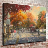 Autumn on Mackinac Island HD Canvas Print Home Decor Paintings Wall Art Pictures