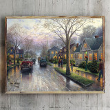 Hometown Christmas HD Canvas Print Home Decor Paintings Wall Art Pictures