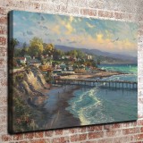 Capitola Village HD Canvas Print Home Decor Paintings Wall Art Pictures