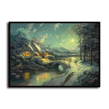 Christmas Moonlight HD Canvas Print Home Decor Paintings Wall Art Pictures