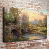 Cobblestone Evening HD Canvas Print Home Decor Paintings Wall Art Pictures