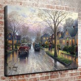 Hometown Christmas HD Canvas Print Home Decor Paintings Wall Art Pictures