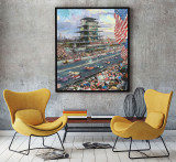 Indianapolis Motor Speedway 100th Anniversary Study HD Canvas Print Home Decor Paintings Wall Art Pictures