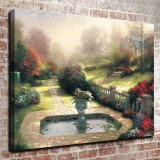 Gardens Beyond Autumn Gate HD Canvas Print Home Decor Paintings Wall Art Pictures