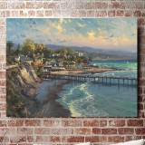 Capitola Village HD Canvas Print Home Decor Paintings Wall Art Pictures