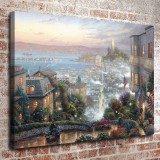 San Francisco Lombard Street HD Canvas Print Home Decor Paintings Wall Art Pictures