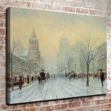 Blue Boulevard HD Canvas Print Home Decor Paintings Wall Art Pictures