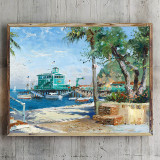 Catalina Rosie On The Pier HD Canvas Print Home Decor Paintings Wall Art Pictures