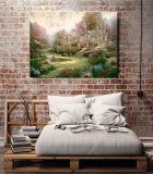 Gardens Beyond Spring Gate HD Canvas Print Home Decor Paintings Wall Art Pictures