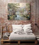 Hometown Evening HD Canvas Print Home Decor Paintings Wall Art Pictures