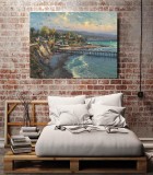 Capitola Village HD Canvas Print Home Decor Paintings Wall Art Pictures