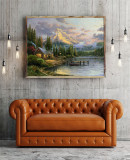 Lakeside Hideaway HD Canvas Print Home Decor Paintings Wall Art Pictures