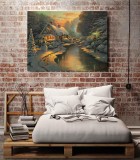 Christmas Evening HD Canvas Print Home Decor Paintings Wall Art Pictures