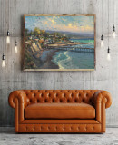 Capitola Village HD Canvas Print Home Decor Paintings Wall Art Pictures